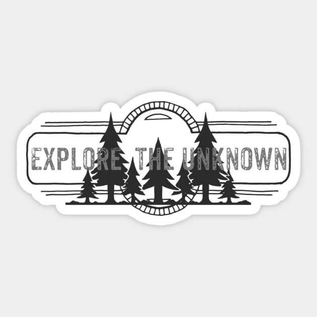 Explore The Unknown Sticker by TwoPeasExpedition